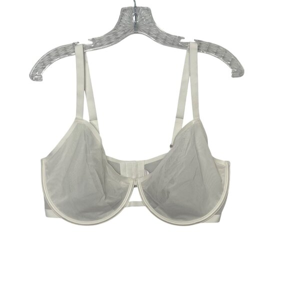 Auden Unlined Underwire Bra 38DDD Cream New Demi Coverage Adjustable - Picture 1 of 13